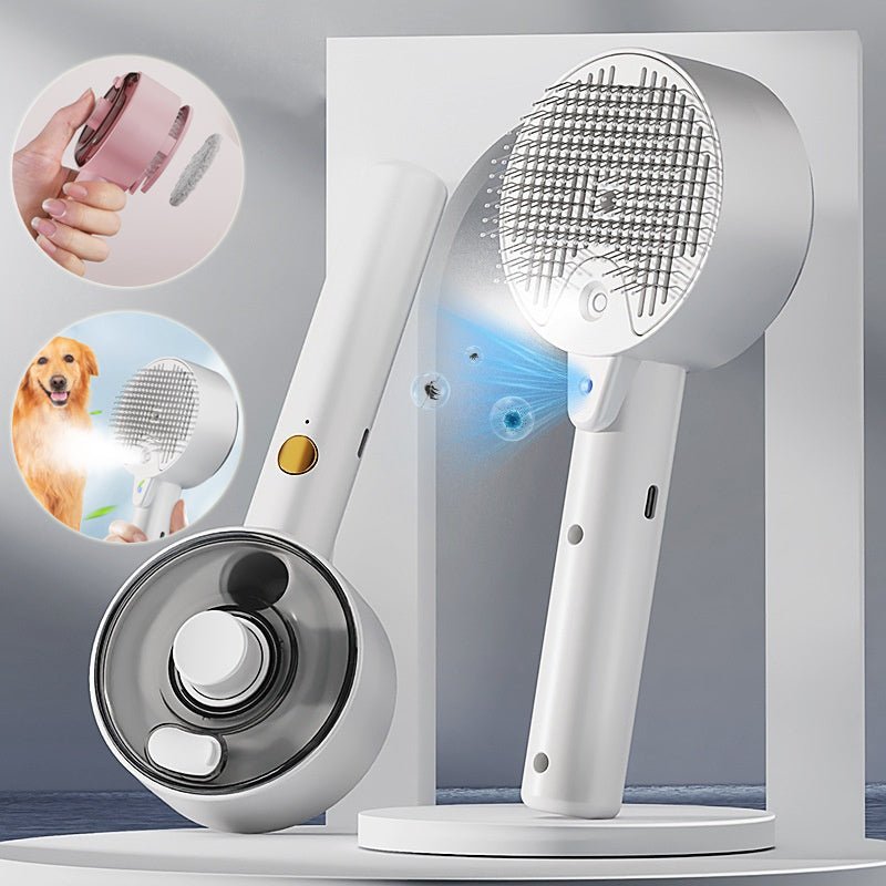 Animal Hair Remover Brush Dog And Cat Steam Brush Pet Self Cleaning Dog Brush Grooming Removes Cat Hairs Cat Dog Accessories Pet Products - Cozypaws.fitCat FurnitureCozypaws.fitCJYD207827101AZCeramic White1PCd57714008f0e3685f6fc74f22c59b28a