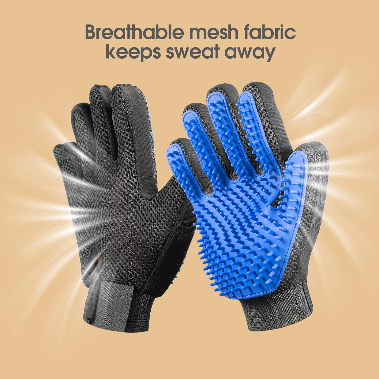 Upgrade Pet Grooming Gloves Cat Brushes For Gentle Shedding Efficient Pets Hair Remover Mittens Dog Washing Gloves For Long And Short Hair Dogs Cats Horse - Cozypaws.fitCat FurnitureCozypaws.fitCJMY208674801AZBlue90bb8fe3466a7c4e43eaf7b970ad6fc5